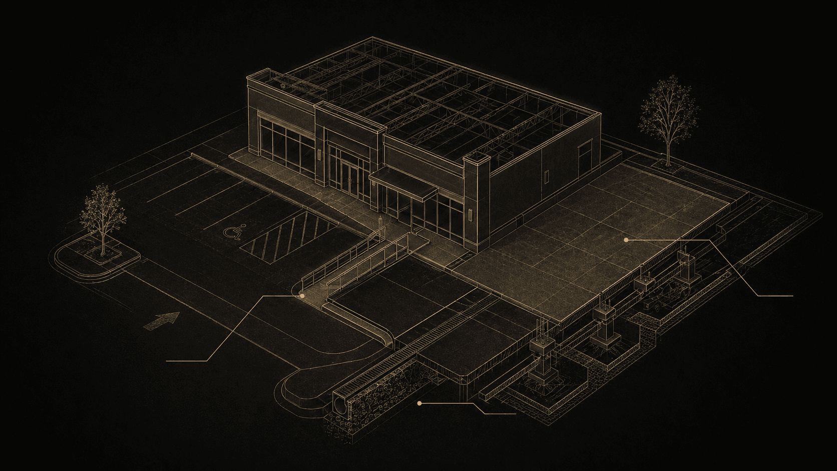 2930 Carleton St concrete and site development estimating project visual